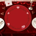 thumbnail image 1 of Heart-shaped Round Valentines's Day Placemat Set 14 In Anniversary Wedding Round Placemats Suitable For Restaurant Decoration. Z, 1 of 6