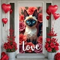 thumbnail image 1 of Heart-shaped Valentine's Day Banner Pink Roses Love Display Red Truck Green Leaves Heart Backdrop for Valentine's Day Party Romantic Celebration Indoor Decoration, 1 of 3