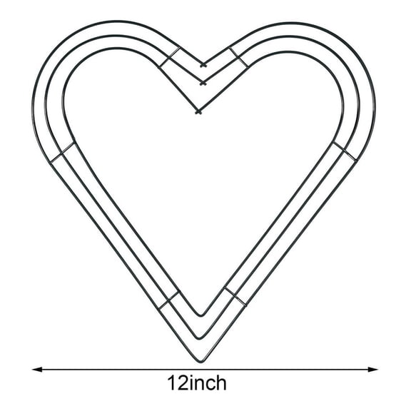 Heart-shaped Wreath Iron Circle Perfect for Christmas party and Festival deocr