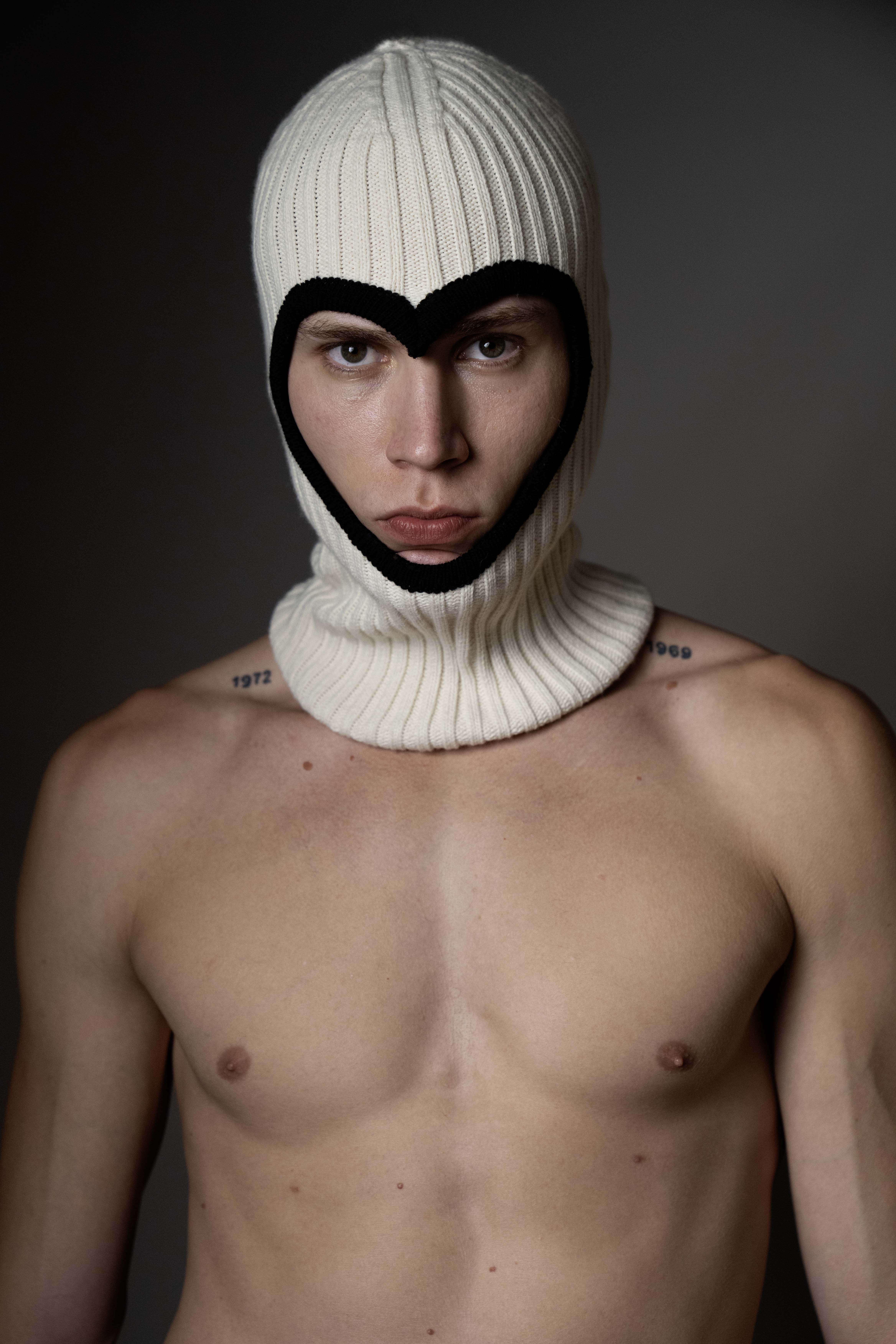 Heart shaped balaclava ski mask beanie cap hat designer style mask for winter and motor bike handmade with love
