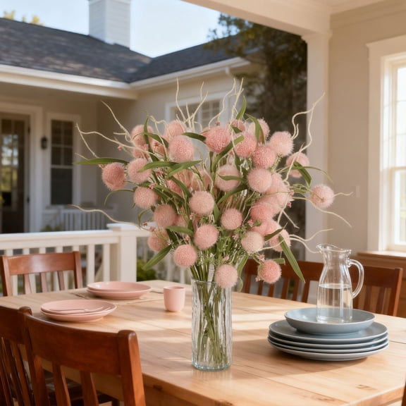 Heart shaped floral arrangement 3 Head Dandelion Puff Artificial Flowers Dandelion Bouquet For Home Decoration