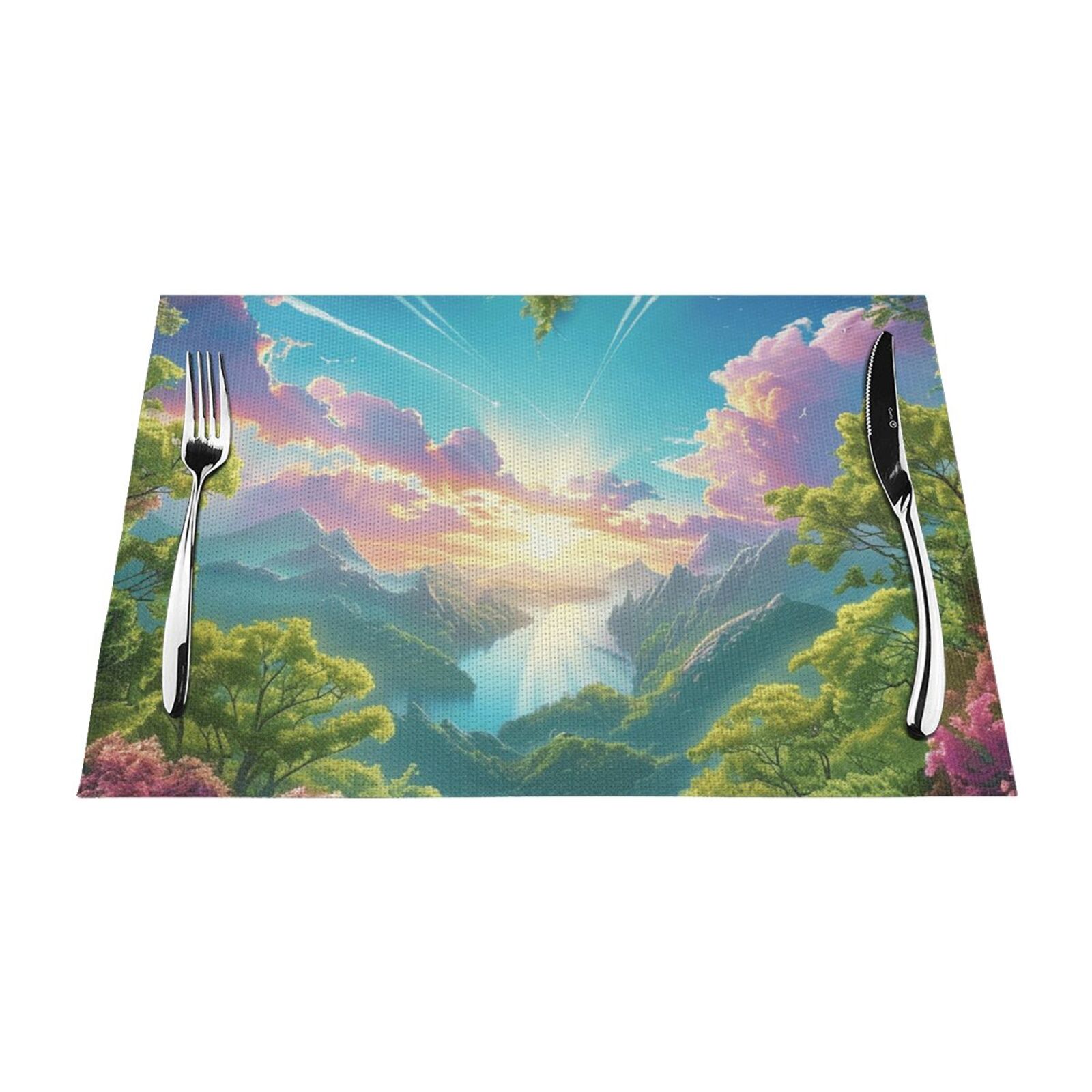 Heartshaped garden mat, heatresistant dining table mat, washable PVC