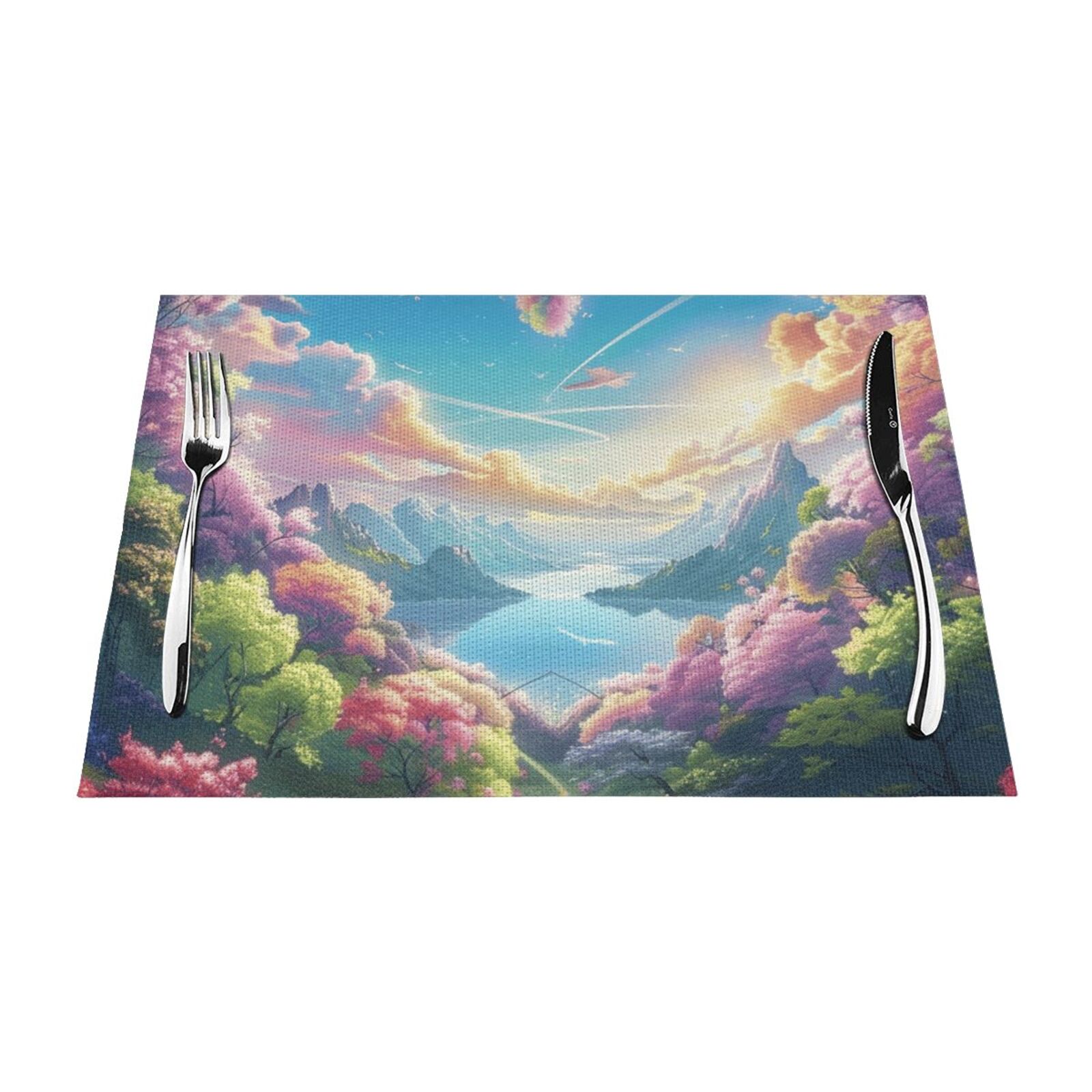 Heartshaped garden mat, heatresistant dining table mat, washable PVC