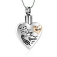 thumbnail image 1 of Heart with Angel Wing Print Cremation Jewelry for Ashes Holder Urn Necklace for Mom Memorial Jewelry, 1 of 6
