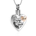 thumbnail image 1 of Heart with Angel Wing Print Cremation Jewelry for Ashes Holder Urn Necklace for Uncle Memorial Jewelry, 1 of 7