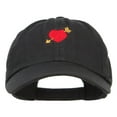 thumbnail image 1 of Heart with Arrow Embroidered Low Cap - Black OSFM, 1 of 5