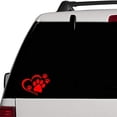 thumbnail image 1 of Heart with Dog Paw Decal Vinyl Sticker/Cars Trucks Vans Walls Laptop (Height 4inch and Width 3.25inch), 1 of 2
