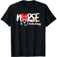 thumbnail image 1 of Heart with Stethoscope Oncology Nurse RN LPN T-Shirt, 1 of 4