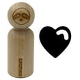 thumbnail image 1 of Heart with Swoop Rubber Stamp for Scrapbooking Crafting Stamping - Small 3/4 Inch, 1 of 7