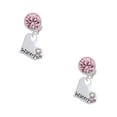 thumbnail image 1 of Delight Jewelry Heart with ''Water Polo'' and AB Crystal Pink Crystal Clip on Earrings, 1 of 5