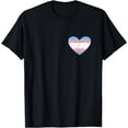 thumbnail image 1 of Heart with transgender flag for trans pride month T-Shirt, 1 of 4