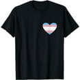 thumbnail image 1 of Heart with transgender flag for trans pride month T-Shirt, 1 of 5