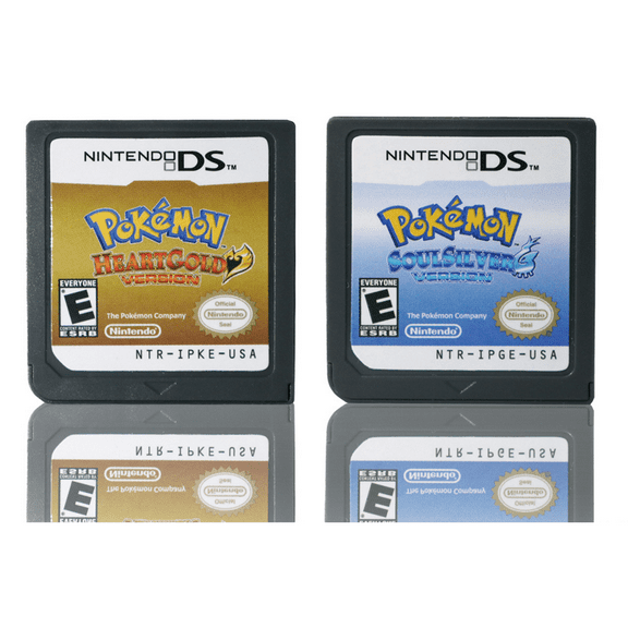 HeartGold & SoulSilver 2pcs set NDS Game DS Cartridge Only,US Version
