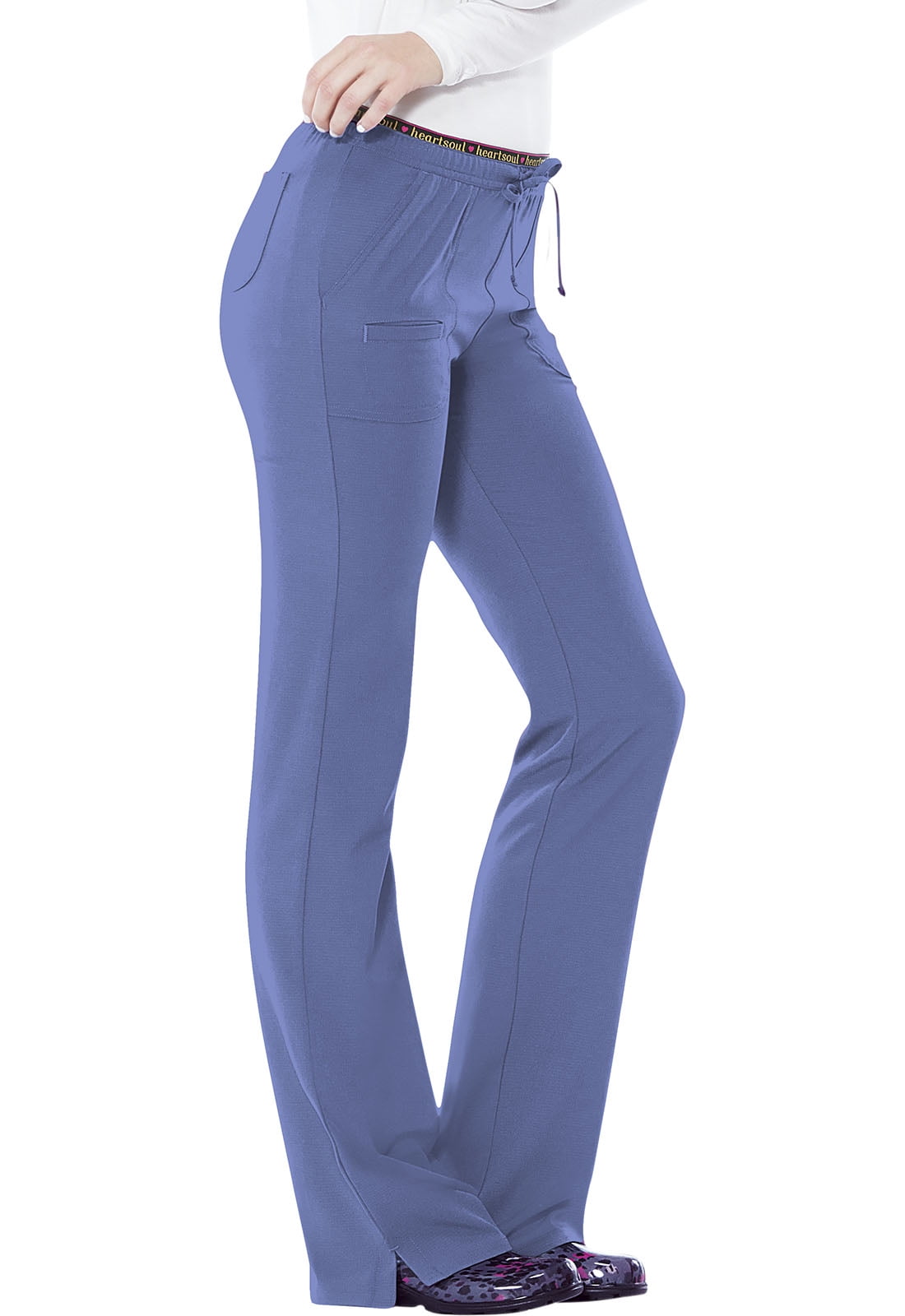 HeartSoul Break On Through Women's Scrubs Pant Low Rise Drawstring ...