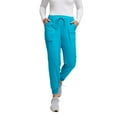 thumbnail image 1 of Heartsoul Break On Through Women Scrubs Pant, Low Rise Jogger, HS030, XS, Teal Blue, 1 of 7