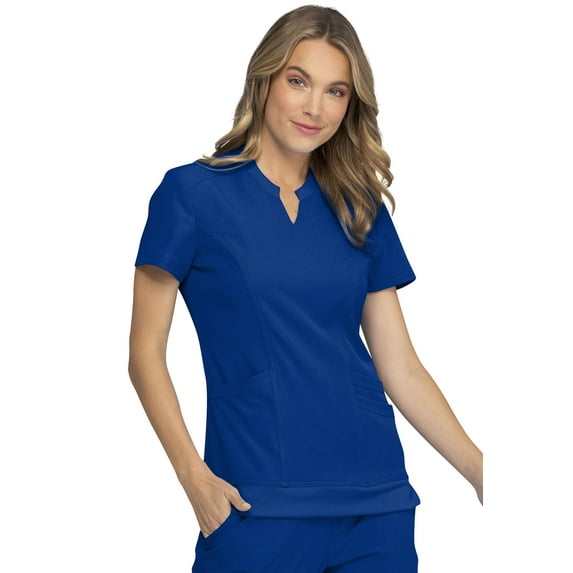 HeartSoul Break On Through Women's Scrubs Top Split Neck HS765