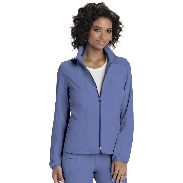 HeartSoul Break On Through Women s Zip Front Warm Up Scrubs Jacket