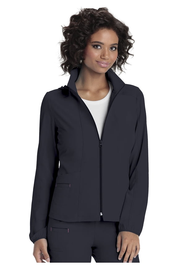 Break On Through Women's Zip Front Warm Up Scrubs Jacket 20310
