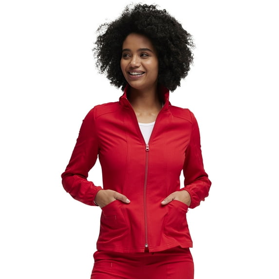 HeartSoul Break On Through Women's Zip Front Warm Up Scrubs Jacket 20310