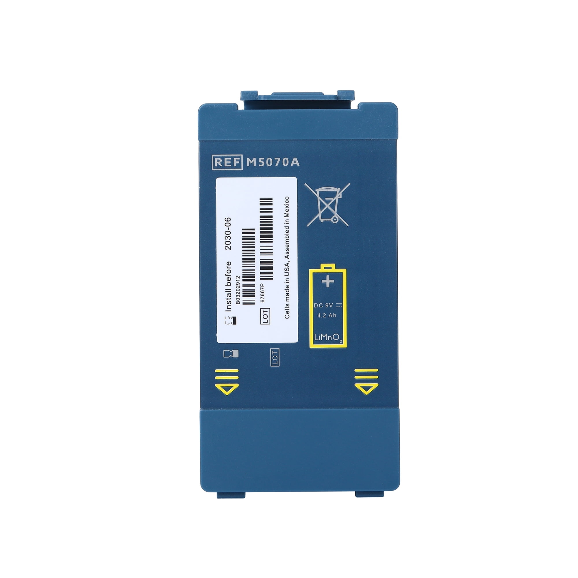 M5070A Battery Replacement | 9V 4.2Ah AED Defibrillator Battery for FRx/HS1/Home/OnSite | OEM Equivalent