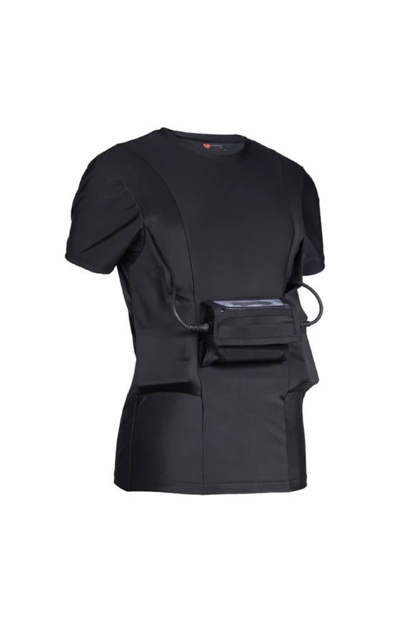 LVAD HeartWare 2 & 3 Black Shirt for Women Comfortable LVAD Medical T-Shirt with Battery & Controller Pockets | HeartWare II , III Clothing, S-4XL