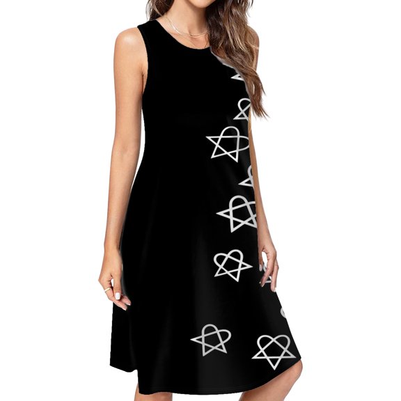 Heartagram Shower Dress Loose Women'S Dress Beach Dresses With Pockets Dresses For Womens