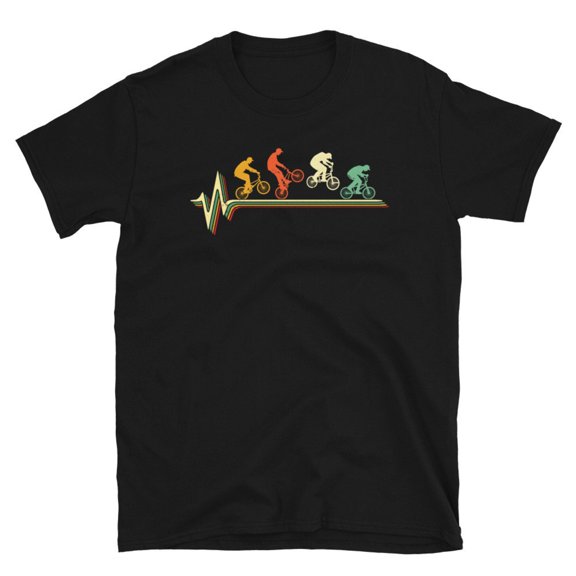 Heartbeat BMX Shirt Bmx Biker Shirt Bmx Biking Shirt Bmx Bike Style Extreme Sports Gift Bi
