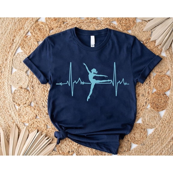 Heartbeat Ballerina T-Shirt: Dance Lover Graphic Tee TSHIRT All Size S-5XL
