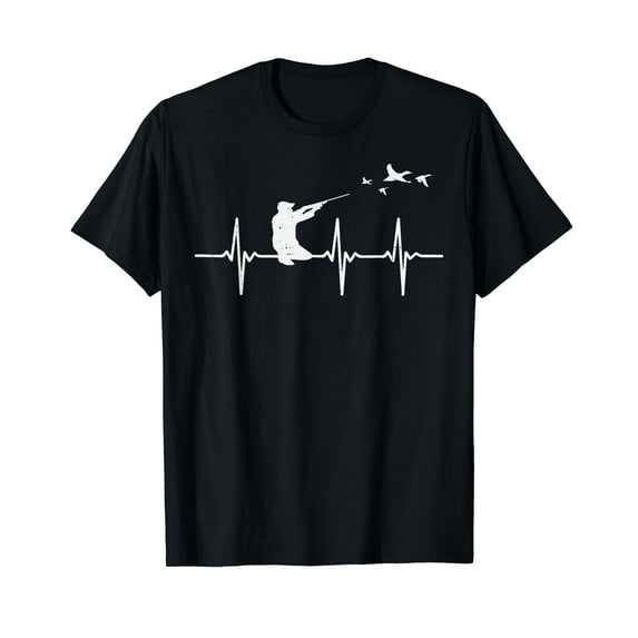 Heartbeat Bird Shooting Hunting Duck Goose Hunter Quail Gift T-Shirt