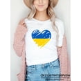 thumbnail image 1 of Heartbeat Blue Yellow Women Print T-shirt Girl Y2K Short Sleeve Tee Tops Lady 90S Sweetshirts Female Harajuku Clothing, 1 of 7
