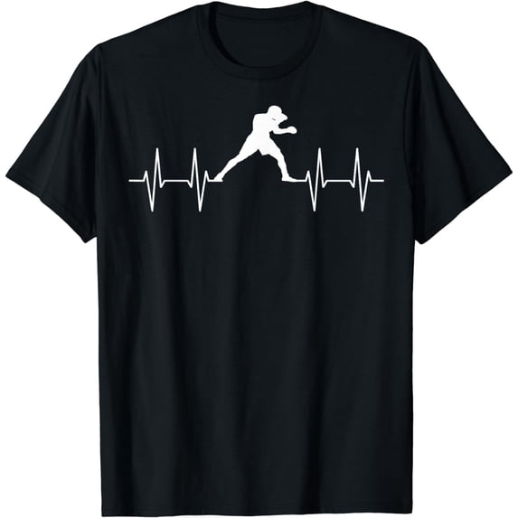 Heartbeat Boxing Funny Boxer Gift Graphic Tee T-Shirt