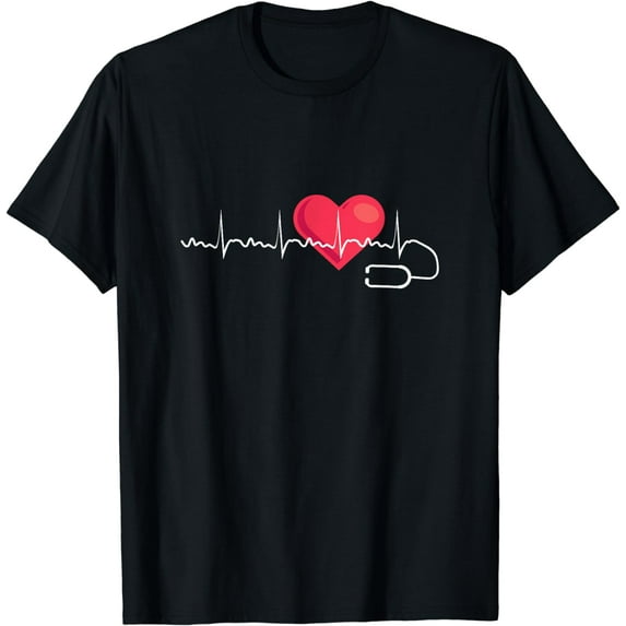 Heartbeat Cardiology Cardiologist Heart Doctor T-Shirt