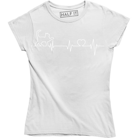 Heartbeat Cat - Love Heart Adopt Nurse Animal Rescue Pet Women's T-Shirt