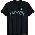 thumbnail image 1 of Heartbeat Cat Lover Animal Silhouette Cute Cat T-Shirt, 1 of 4