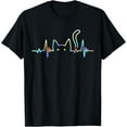 thumbnail image 1 of Heartbeat Cat Lover Animal Silhouette Cute Cat T-Shirt, 1 of 7