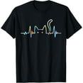 thumbnail image 1 of Heartbeat Cat Lover Animal Silhouette Cute Cat T-Shirt, 1 of 7
