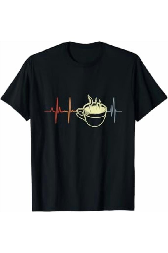 Heartbeat Coffee Graphic T-Shirt