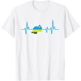 thumbnail image 1 of Heartbeat Design Rwandan Flag Rwanda T-Shirt, 1 of 4