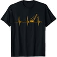 thumbnail image 1 of Heartbeat EKG Pulse Heavy Equipment Operator Crane Operator T-Shirt, 1 of 4
