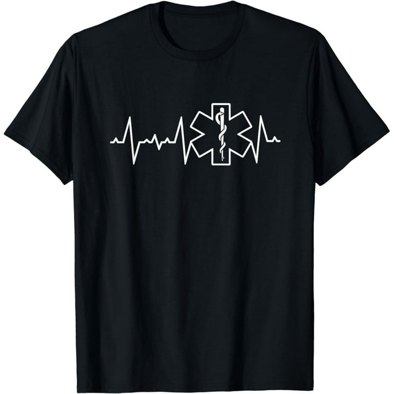 Heartbeat Ems Emt First Responder Hero T Shirt Tshirt