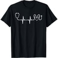 thumbnail image 1 of Heartbeat Easter Bunny Shirt Nurse Stethoscope Nursing T-Shirt, 1 of 4