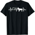 thumbnail image 1 of Heartbeat French bulldog Pulse ECG Bouledogue T-Shirt, 1 of 3