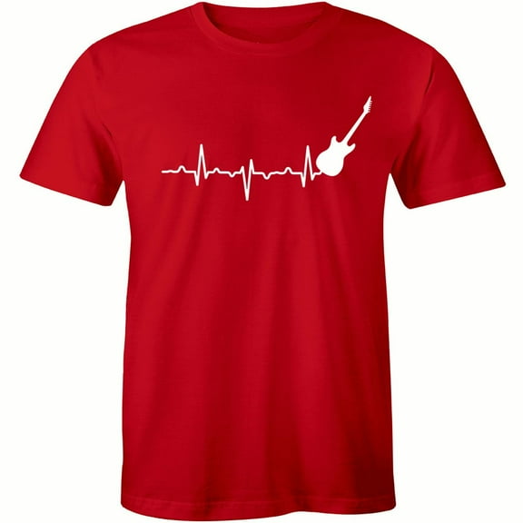 Heartbeat Guitar Music Festival Rock Group Famous Men's T-Shirt