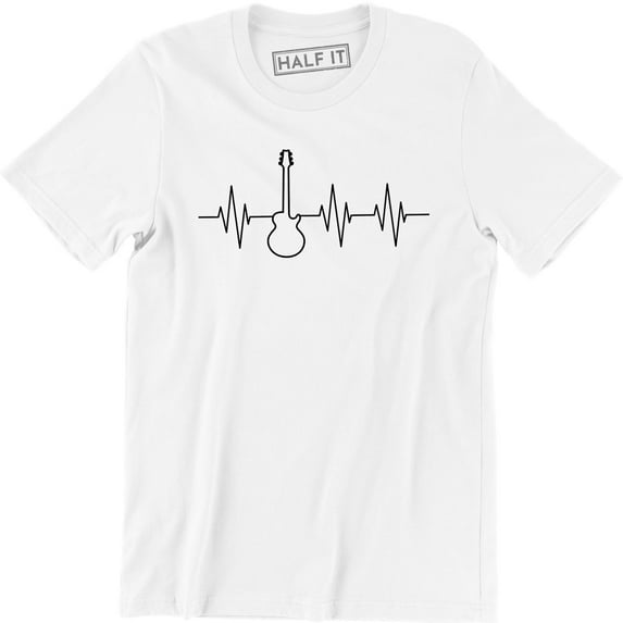 Heartbeat Guitar Music Festival Rock Group Famous Men's Tee Shirt