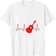 thumbnail image 1 of Heartbeat Guitar Womens T-Shirt White 4X-Large, 1 of 5