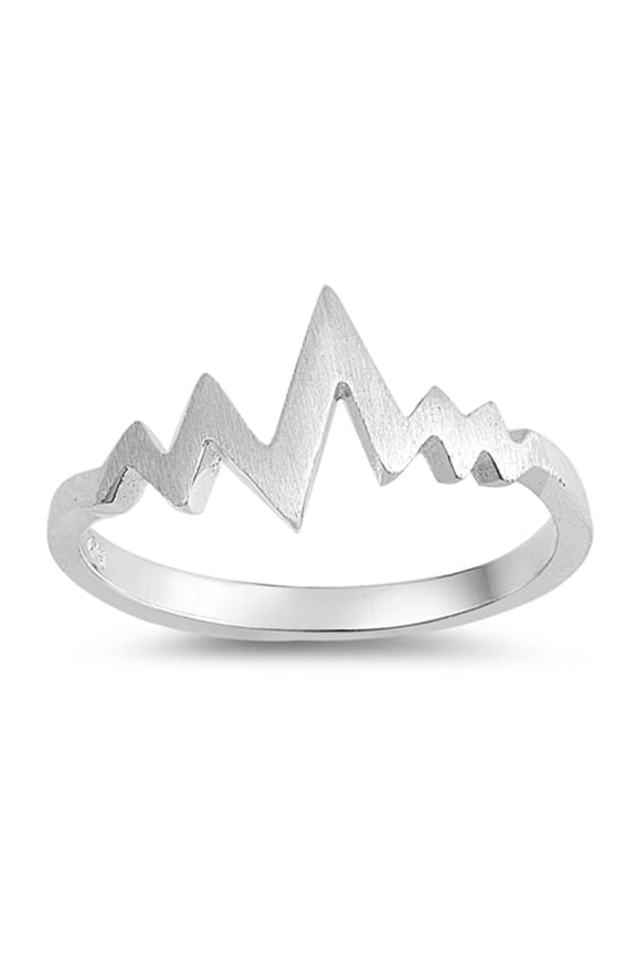 Heartbeat Health Life Ring .925 Sterling Silver Band Jewelry Female Male Unisex Size 5