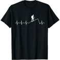 thumbnail image 1 of Heartbeat Heartline EKG Hiking In The Mountains Design T-Shirt, 1 of 3