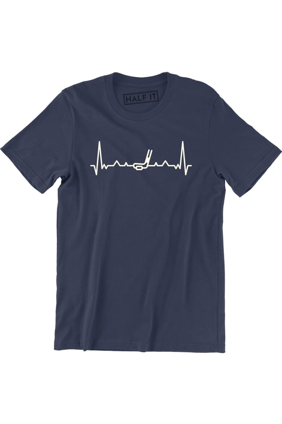 Heartbeat Hockey Puck Pulse Sports Drawing Men's T-Shirt