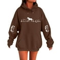 thumbnail image 1 of Heartbeat Horse Sweatshirt Hoodie Womens Cute Western Horses Printed Pullover Hoodie Fall Long Sleeve Sports Tops, 1 of 4