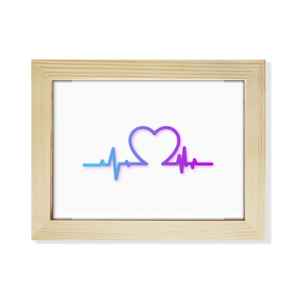 Heartbeat Line Gradually Changing Emotions Desktop Photo Frame Picture Art Decoration Painting 6x8 inch
